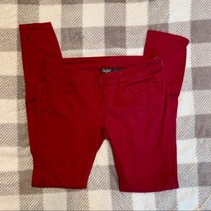 City Streets Burgundy Jeans Size 7